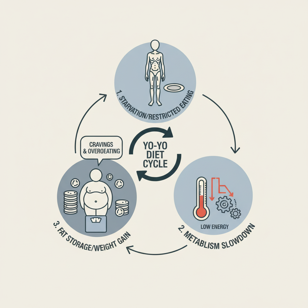 요요 없는 다이어트를 방해하는 악순환 3단계 구조